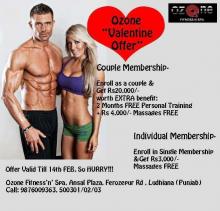 Ozone Fitness N Spa Valentine Offer Valid till 14 February 2013
